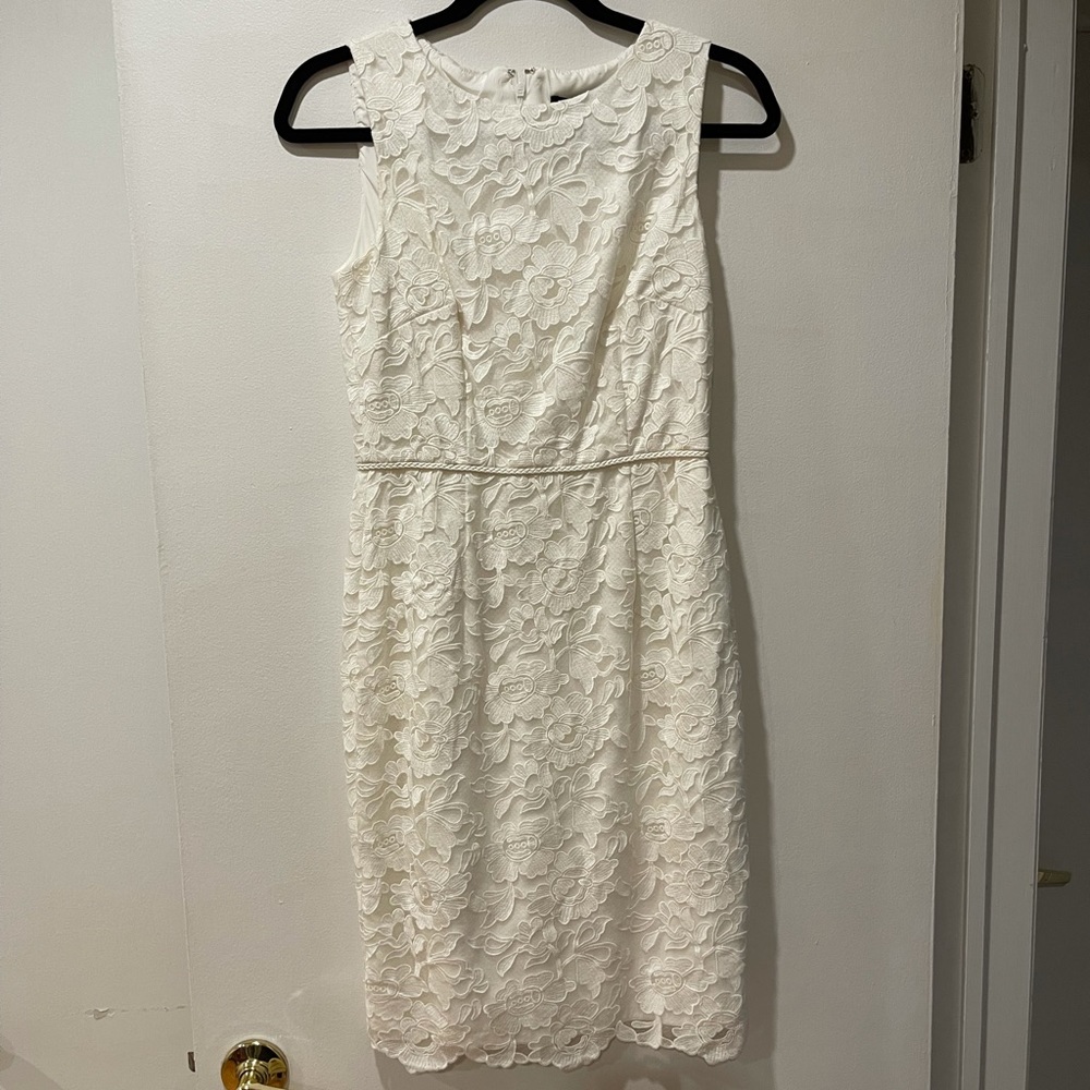 Karl Lagerfeld White Lace Dress